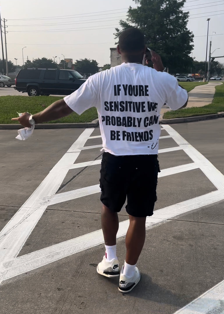 SENSITIVE FRIENDS tee (white)