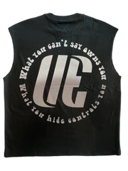 Sleeveless Big Face Tee (Black)