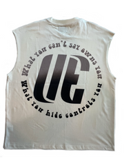 Sleeveless Big Face Tee (Tan)