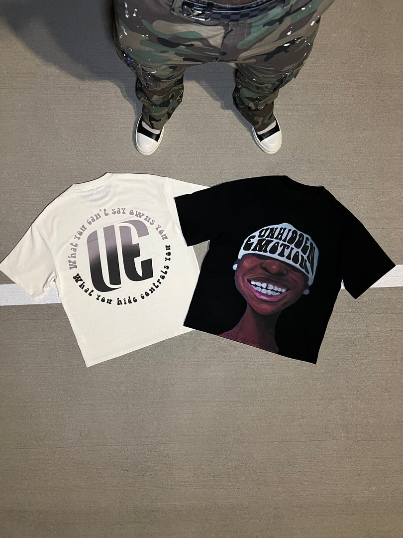 Unhidden Emotion Big Face T (BLACK)