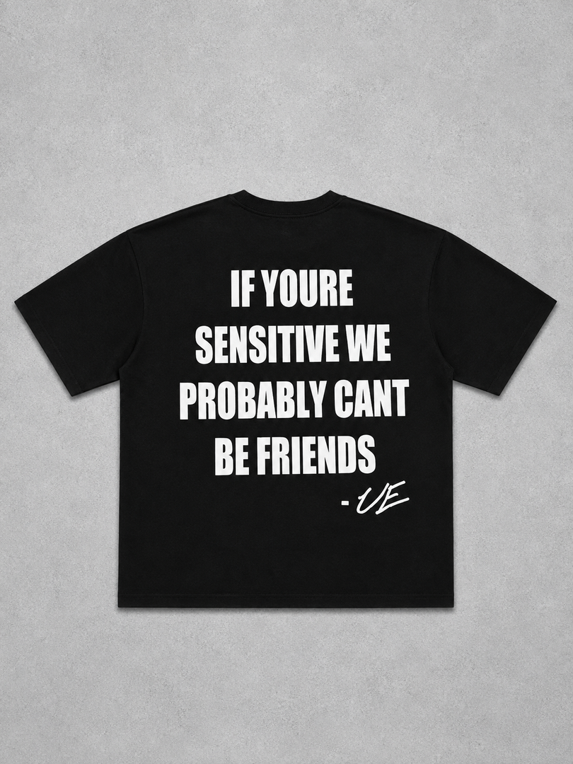 SENSITIVE FRIENDS tee (black)